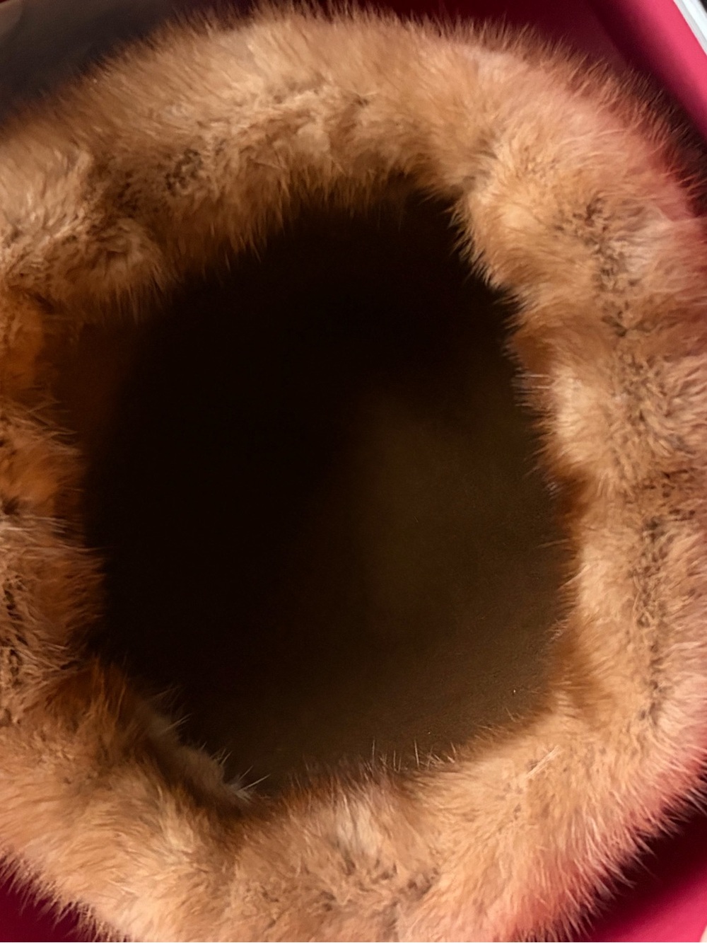 J. Mendel Brown Fur-Trim Wool Cloche Hat - Picture 6 of 7